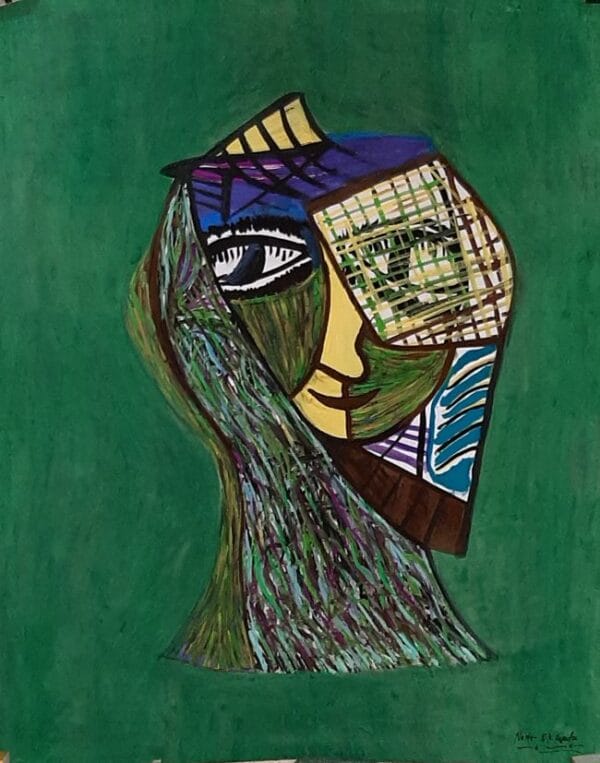 girl hide eye